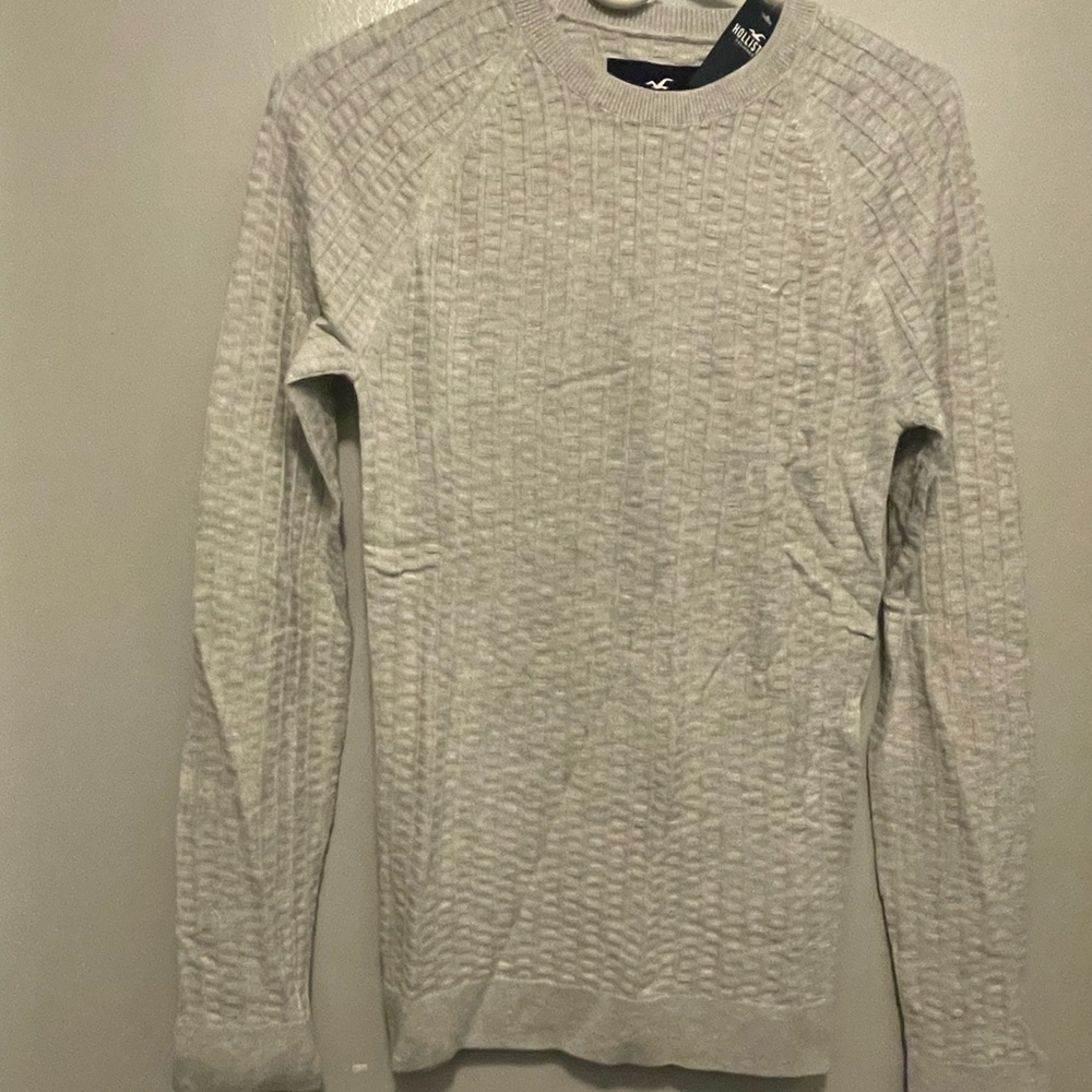 Hollister Light heather Gray Crewneck Sweater